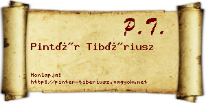 Pintér Tibériusz névjegykártya